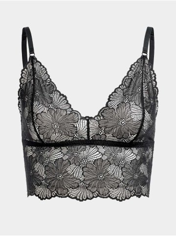 Erlich Textil  Classy Lace Spitzen Bralette Top aus recyceltem Polyamid - verstellbare Träger in schwarz