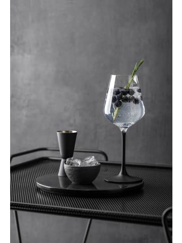 Villeroy & Boch 4er Set Weißweingläser Manufacture Rock 380 ml in schwarz-transparent