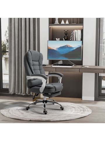 Vinsetto Bürostuhl-65L x 70B x 110-118H cm-Grau