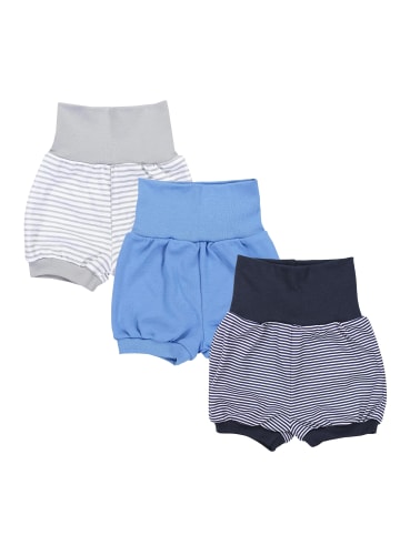 TupTam 3er- Set Sommershorts in blau/grau