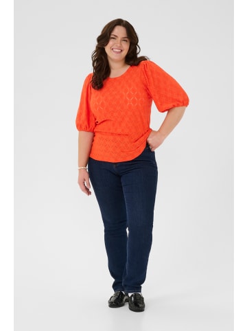KAFFE curve Kurzarm-Bluse KCtina in Grenadine