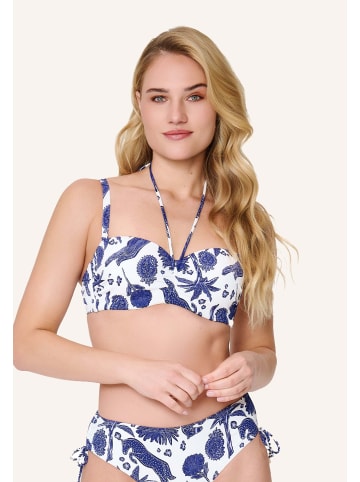 Linga Dore Bikini top Balconette in Blue white print