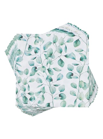 Butlers Butlers Papierserviette APRÈS Eucalyptus 6er-Set in Weiß