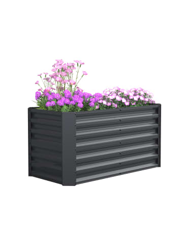 VCM  Metall Hochbeet Gartenbeet 180x90 Galdo L in Schwarz