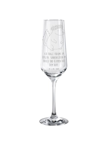 Mr. & Mrs. Panda Sektglas Stinktier  mit Spruch in Transparent