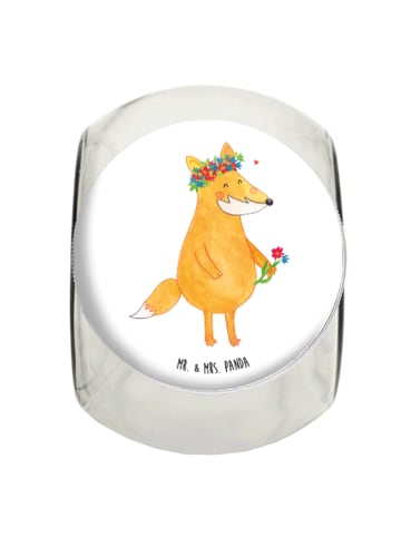 Mr. & Mrs. Panda Kaffeedose Fuchs Blumen ohne Spruch in Weiß