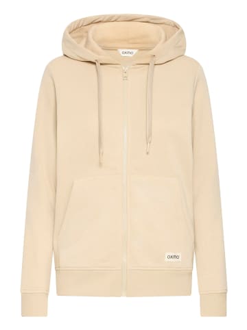 Oxmo Kapuzenfleecejacke OXKAREN ZIPHOODIE in Beige