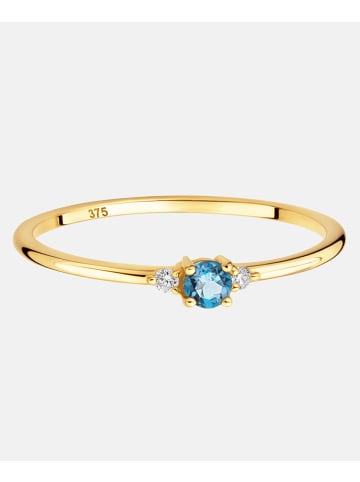 Diamant L'éternel Ring aus 375 Gelbgold mit Diamant mit Topas