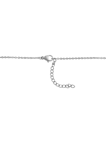 Adeliás Unisex Halskette mit Anhänger – Kreuz aus Edelstahl in silber