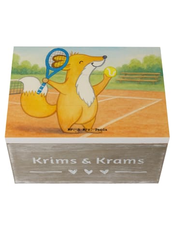 Mr. & Mrs. Panda Dekokiste Fuchs Tennis spielen Design ohne Spruch in Weiß