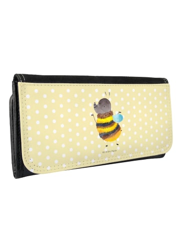 Mr. & Mrs. Panda Portemonnaie Damen Hummel flauschig ohne Spruch in Gelb Pastell