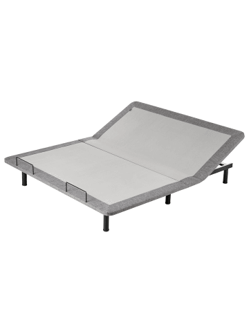 Beliani Elektrisch verstellbarer Lattenrost BRUNOY in Grau/Schwarz