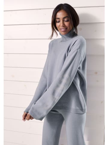 ELBSAND Sweater in rauchblau meliert