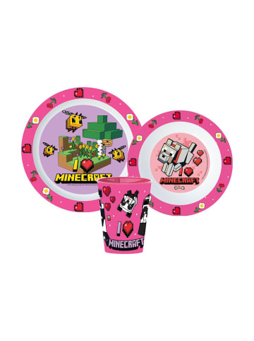 Minecraft Girls Geschirrset Mikroplastik mit Becher