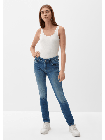 QS Denim Hose lang in Blau