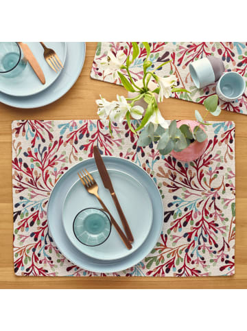 Sander Jacquard, Baumwollmischung Tischset 2er-Pack Coral in bunt