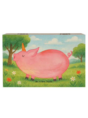 Mr. & Mrs. Panda Truhe Einhorn Schwein Design ohne Spruch in Weiß