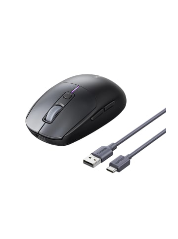 Ugreen Bluetooth-Maus - Computermaus / 2,4 GHz USB-Empfänger – Schwarz in Schwarz