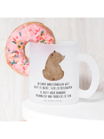 Mr. & Mrs. Panda Teetasse Bär Schulterblick mit Spruch in Transparent