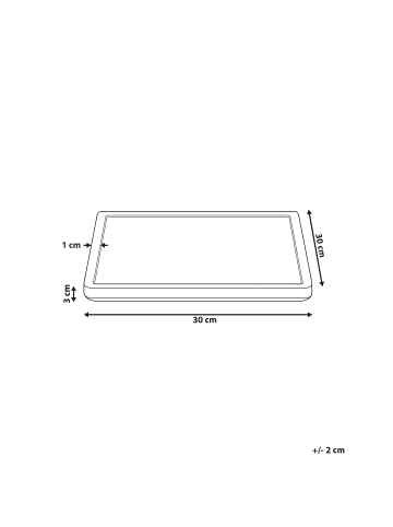 Beliani Deckenleuchten TIVORA in Weiß - (W) 30 x (H) 3 x (L) 30 cm