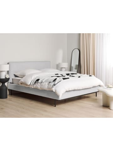 Beliani 2-tlg Doppelbett CORIO in Grau/Schwarz