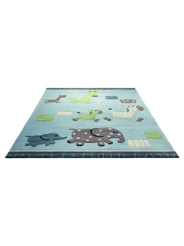 ESPRIT Kinderteppich Lucky Zoo in blau multicolor