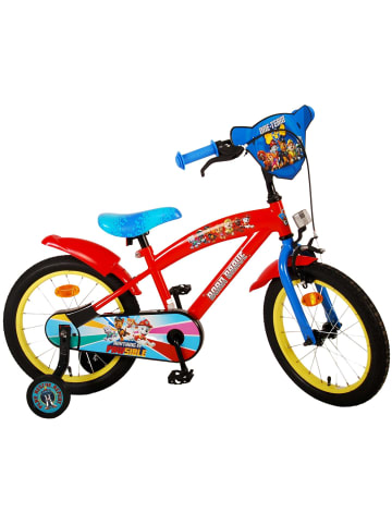 Volare Kinderfahrrad Paw Patrol Fahrrad für Jungen 16 Zoll Kinderrad Rot Blau 4 Jahre