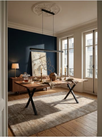 KADIMA DESIGN Esstisch Massivholz Industrial, Akazie kompakt mit X-Beinen