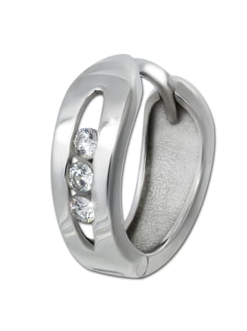 SilberDream Ohrringe Silber 925 Sterling Silber, glanz 3er Zirkonia Creolen