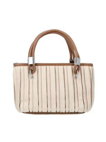 Usha Women Eco-Leather Zip-Up Handbag in Offwhite