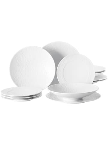Seltmann Weiden 12er Set Teller-Set Nori Home weiß in weiß