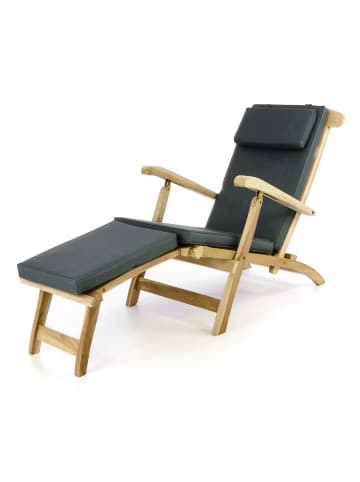 VCM  Liegestuhl mit abnehmbaren Fußteil in Anthrazit