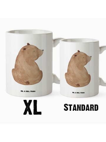 Mr. & Mrs. Panda XL Tasse Bär Schulterblick ohne Spruch in Weiß