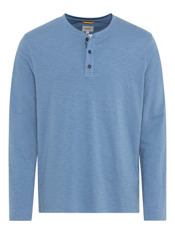 Camel Active Henleyshirt aus zertifiziertem Organic Cotton in Blau