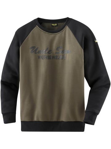 Sweatshirt in oliv/schwarz