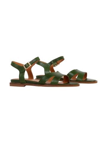 Emilie Karston Bella-Ledersandalen Grün