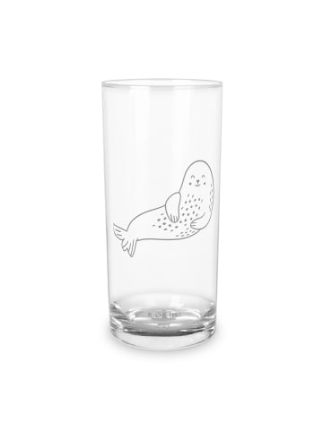 Mr. & Mrs. Panda Wasserglas Robbe Lachen ohne Spruch in Transparent