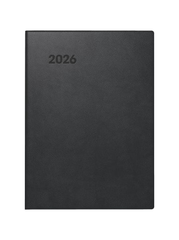 BRUNNEN Taschenkalender 736 10x14cm 1 Tag/Seite Kunststoff schwarz 2026
