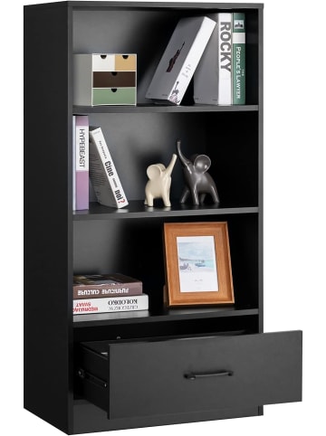 COSTWAY 120cm Bücherregal in Schwarz