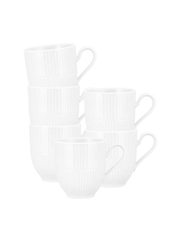 Seltmann Weiden 6er Set Henkelbecher Amina 0,36 l in Weiß