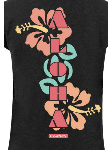 F4NT4STIC Long Cut T-Shirt PLUS SIZE Aloha in schwarz