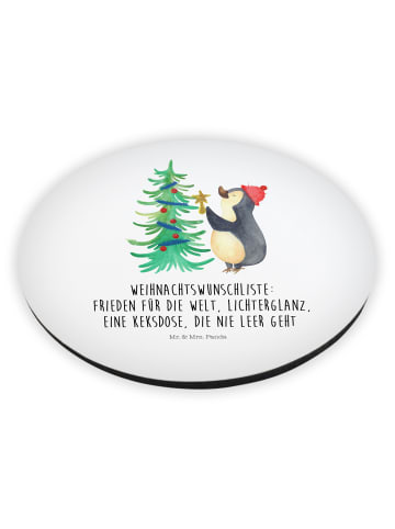 Mr. & Mrs. Panda rundmagnet Pinguin Weihnachtsbaum mit Spruch in Weiß