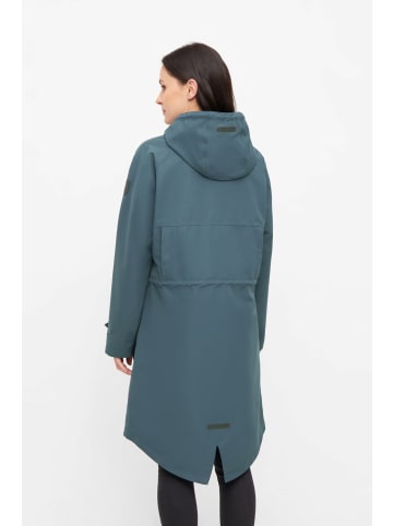 Derbe Langjacke für Damen in petrol