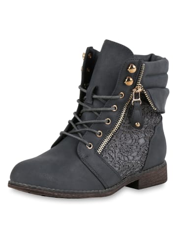 VAN HILL Schnürstiefeletten Amanda in Grau