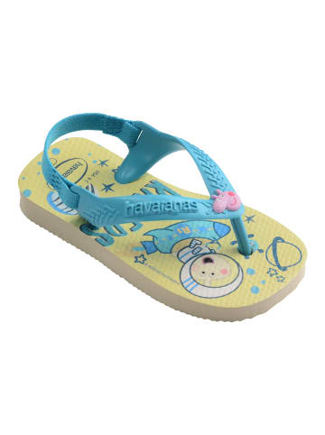 Havaianas Kinder-Flip-Flops mit Gummizug – Baby Peppa Pig Beige