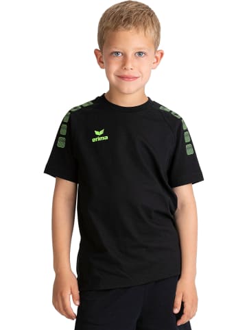 erima Essential 5-C T-Shirt in schwarz/green gecko