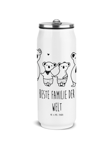 Mr. & Mrs. Panda Getränkedose Koala Familie zwei mit Spruch in Weiß