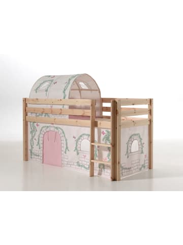 58 aufm Kessel KINDERBETT Karolina 210x114x106 Massivholz Natur Textilset Burg 2