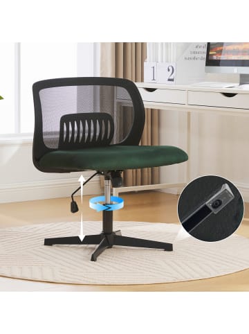 ABRIHOME Bürostuhl 360° drehbar und höhenverstellbar Samt, Grün