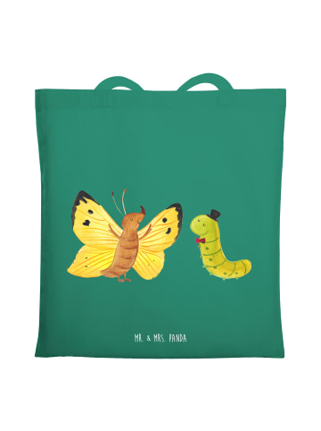 Mr. & Mrs. Panda Tote Bag Raupe Schmetterling ohne Spruch in Mint